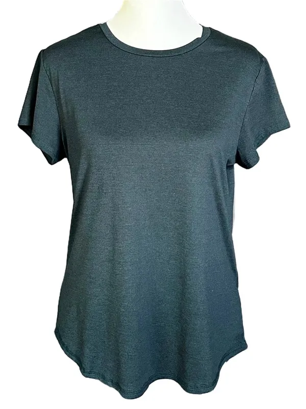 Quince Flowknit Breeze Tee Short Sleeve Relaxed Fit T-Shirt Green Size Small - Image 2