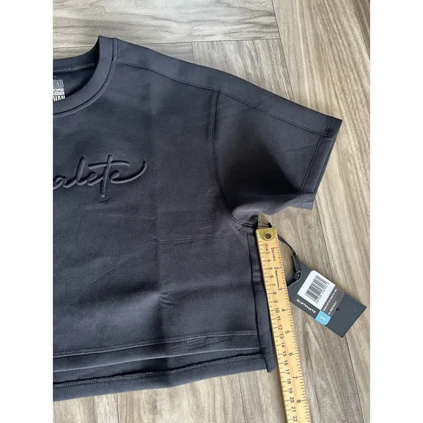 Alphalete Woman’s ELMTS Short SLEEVE Crop Size Small, Black - Image 9
