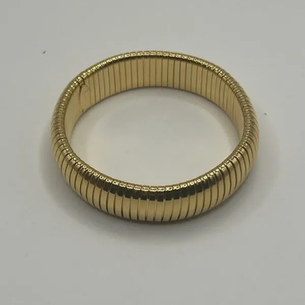Vintage Stretchy Gold Bracelet Womens 6.5 Inch Adjustable Dainty Stackable - Image 5