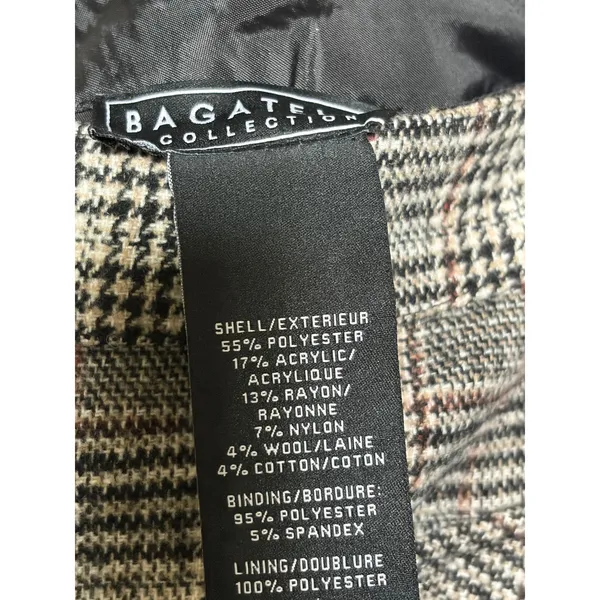 Bagatelle Plaid Mini Skirt Large Velvet Trim Button Front Heritage Preppy - Image 9