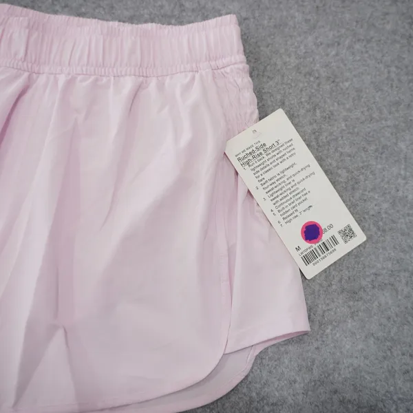 Lululemon Women's Size Medium High-Rise 3" Ruched-Side Short Pink Organza NWT - Image 2