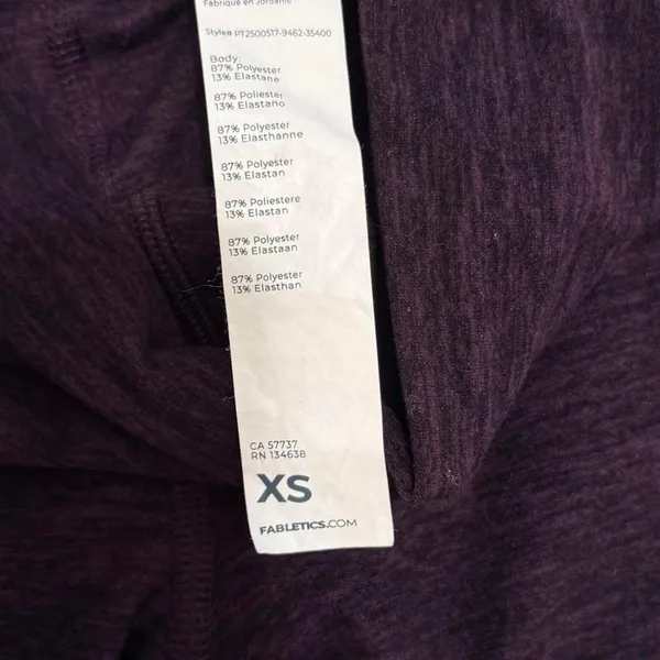 Fabletics Brown Heathered Flare Yoga Pants XS Bootcut Leggings‎ - Image 3