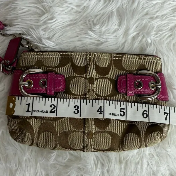 COACH Y2k Soho Double Buckles Signature Canvas Wristlet - Image 8