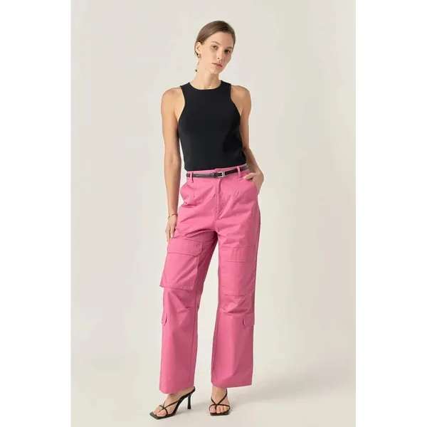English factory high rise wide leg cargo pants Size‎ Small - Image 2