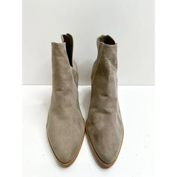 BP Boots Womens 10 Brynne Gray Block‎ Heel Cut Out Zip Western Booties - Image 4