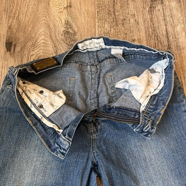 Baby Phat Jeans Bell Bottoms Size 14 Juniors Mid-Rise Vintage Blue Jeans #91 - Image 15