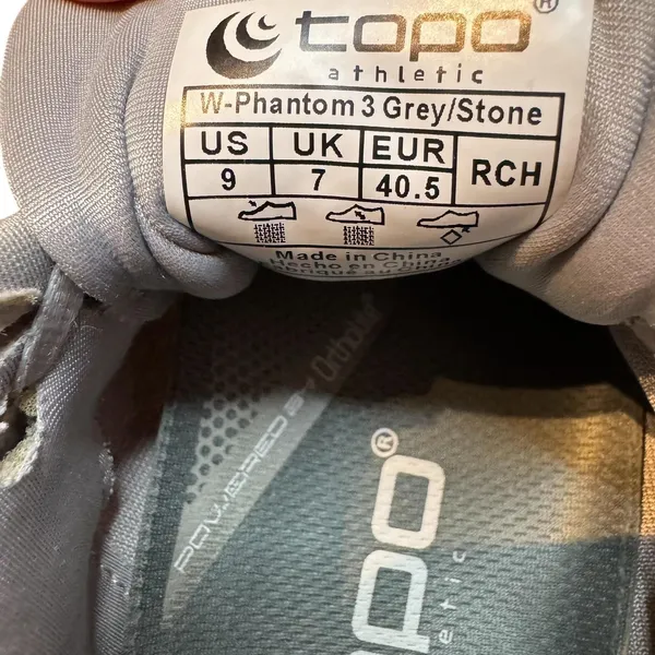 Topo Athletic Phantom 3 Shoes Womens Size 9 Gray‎ Stone Mesh Running Sneakers - Image 4
