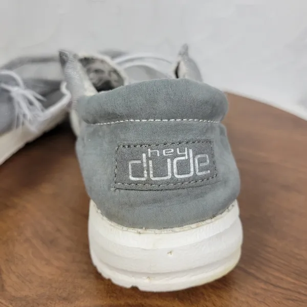 Hey Dude Womens Wally Shoes‎ 7 Sparkling Grey Lace Up Light-Weight Flat Loafers - Image 12