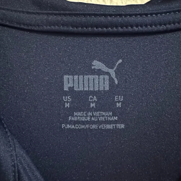 Puma Navy Blue Short Sleeve Polo - Image 2