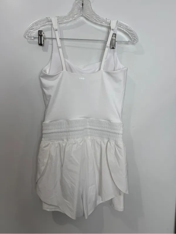 White Women's Tank Romper Shorts - Image 4