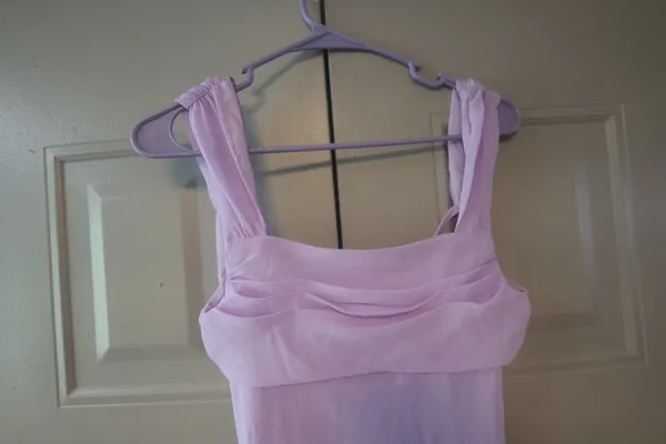 Shein special ocassion mini short dress ruched top in lilac purple size small. - Image 4