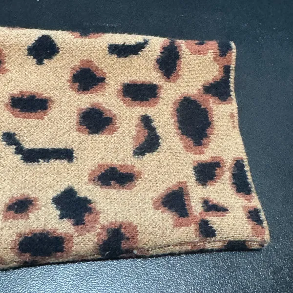 Rachel Zoe Leopard Print Open Front Cardigan Sweater Women’s M Tan Brown Pockets - Image 7