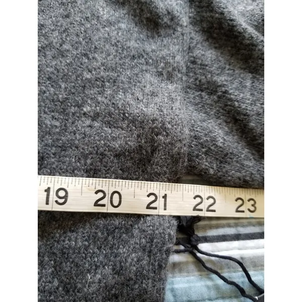 ASTR The Label Long Sleeve Faux Wrap Wool Blend Sweater Top Gray Size S - Image 9