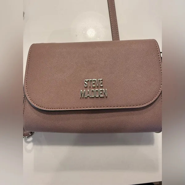Steve Madden Mauve‎ Taupe Crossbody Bag with Adjustable Strap - Image 2