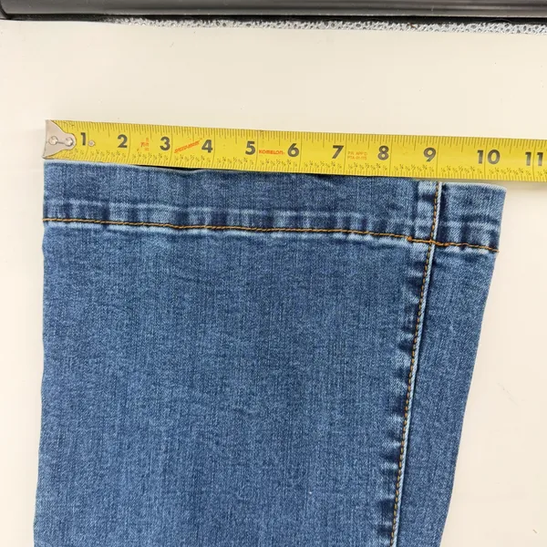 Stetson High Rise Flare Jeans Womens 12 Reg Blue Denim 11-054-0921-2400BU - Image 9