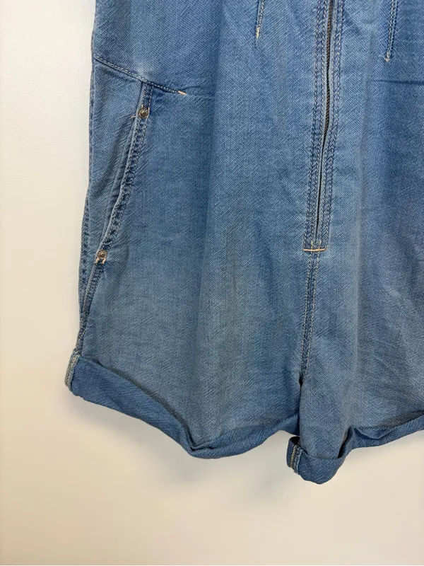 Free People We The Free Denim Jude Shortalls Overalls - Image 9