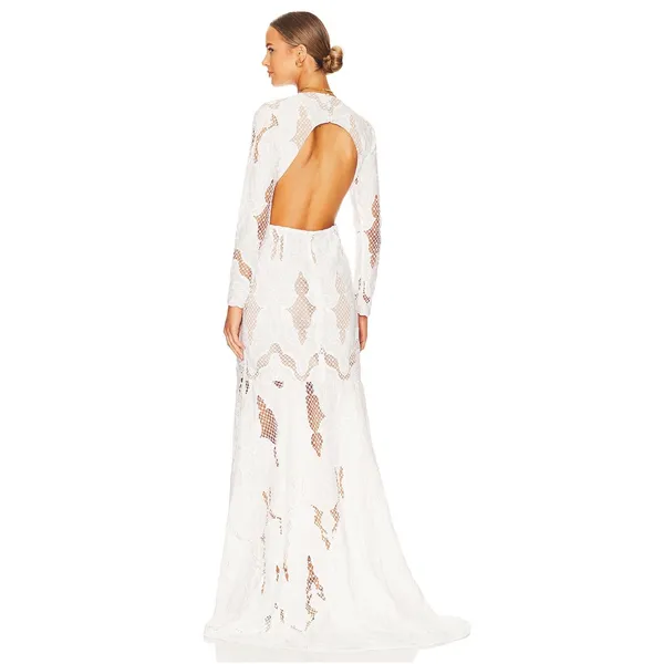 NEW Elliatt Registry Gown Bridal White Maxi Dress size XS - Image 3