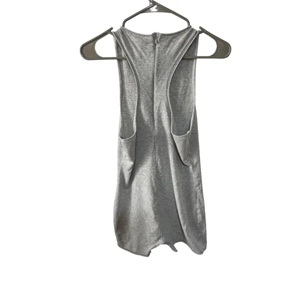 Skims Gray Sleeveless Womens Romper With Back Zipper Closure L 90% Cotton 10% - Image 3