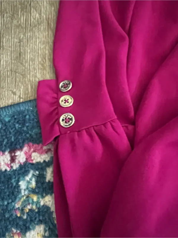 Tommy Hilfiger Women's Fuchsia Bell-Sleeve Shift Dress - Image 8