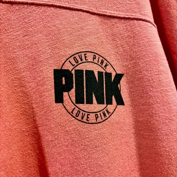 Victoria's Secret PINK Varsity V-Neck Long Sleeve Oversized Cozy Sweatshirt, M - Image 5