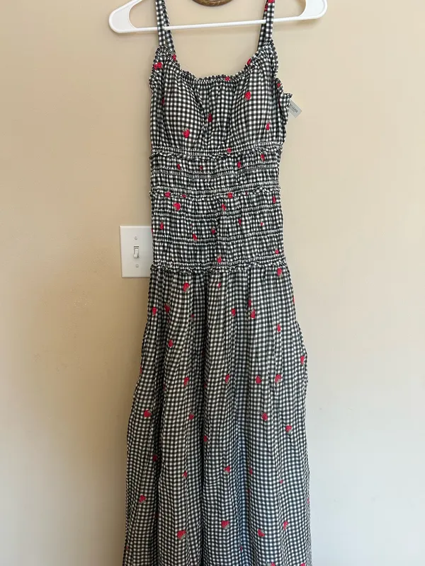 Bra free smocked drop waist maxi dress Abercrombie and fitch - Image 4