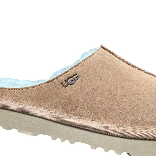 UGG Slippers Mens Size 6 Brown Suede Shearling‎ Lined Mule Slip On Comfort - Image 6
