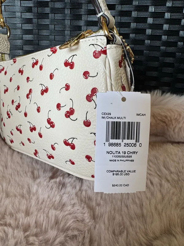 NWT Coach Nolita 19 With Cherry Print CEX29 - Image 2