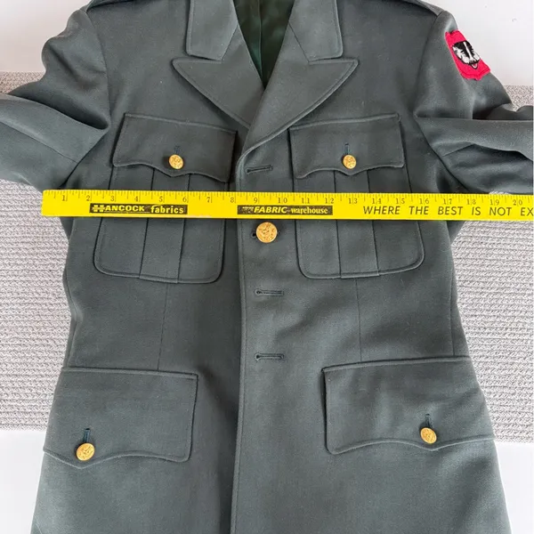 Vintage 1960’s US Army Dress Uniform Jacket Coat Blazer Army Green Badger Patch - Image 11