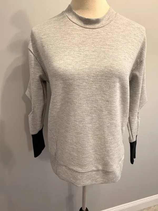 NEW ASOS women's size 6 gray/black cut-out sweater MSRP $49.99 - Image 4