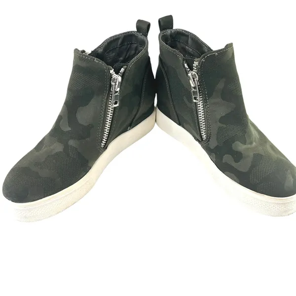 Steve Madden Wedgie Camo Platform Sneaker Bootie High Top Wedge Womens‎ 7M - Image 6