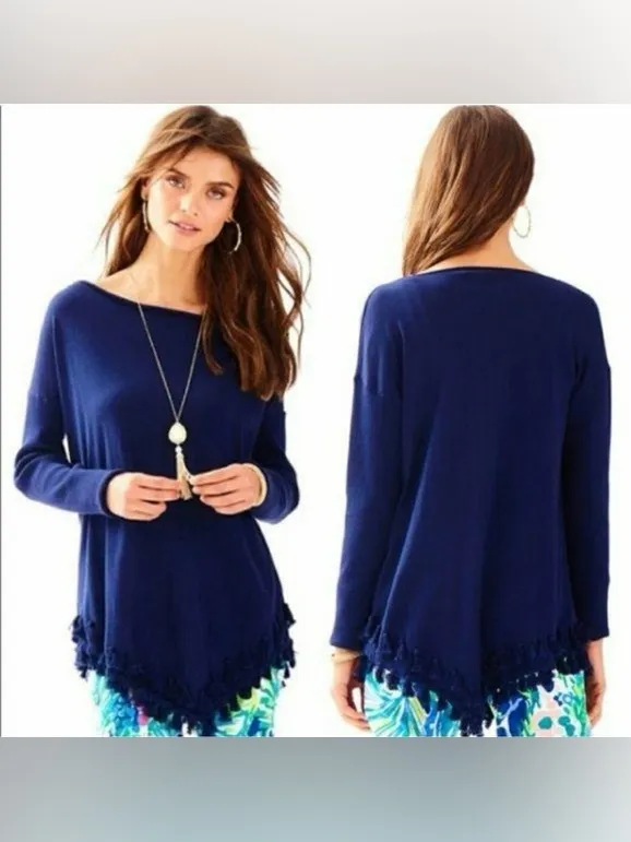 Lilly Pulitzer Ferrara sweater navy small - Image 2