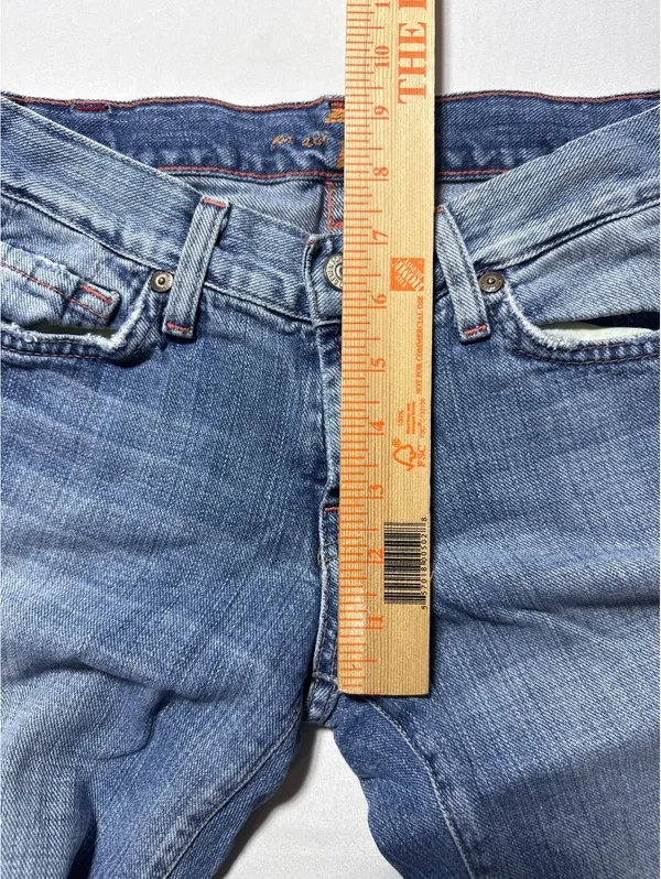 7 For All Mankind Vintage Flared Jeans - Classic Blue Denim - Image 4