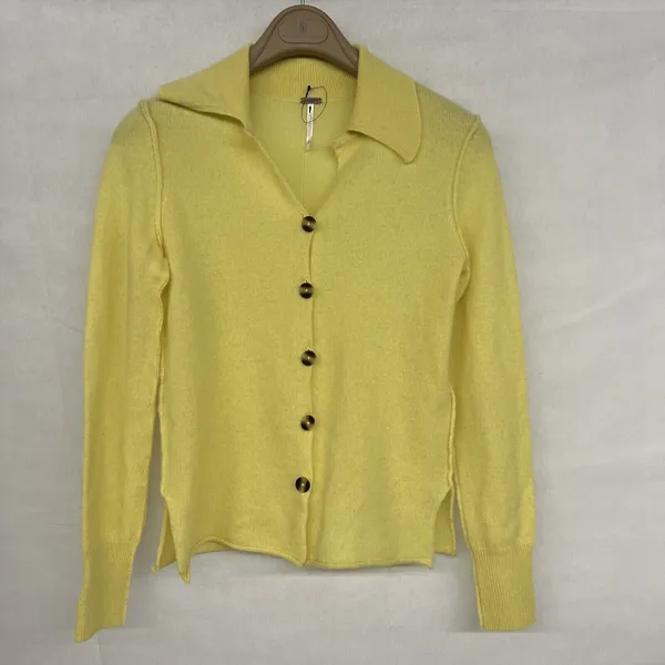 new Free People Sz XS Paloma 100% Cashmere Cardi Button Front Cardigan Sweater - Image 4