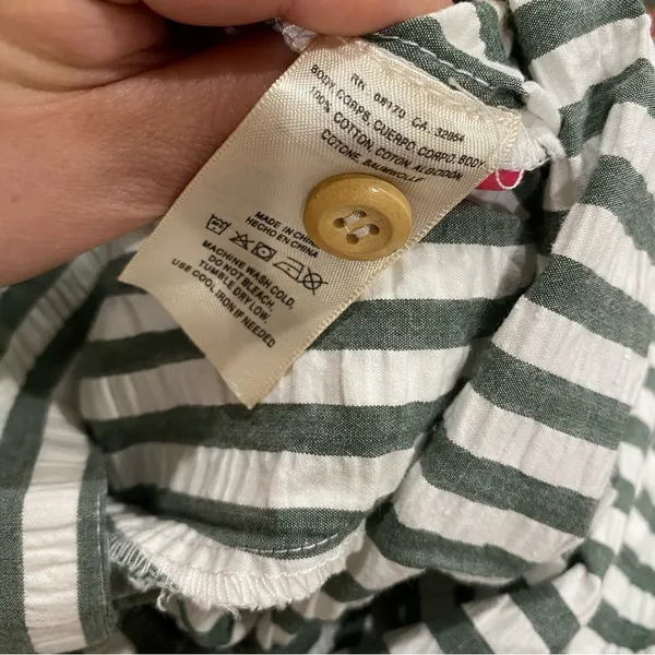 Anthropologie | Cartonnier Striped Romper Tie Waist - Image 6