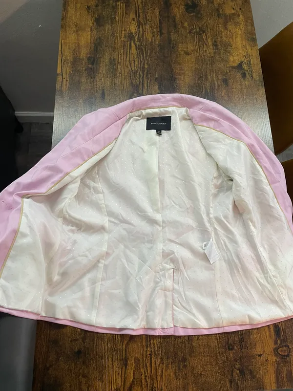 Banana Republic Pink Cutaway SingleButton Blazer SZ 4P & Dress Pants SZ 0 - Image 5