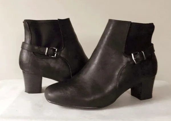 East 5th Rain Black Faux Leather Booties - Image 4