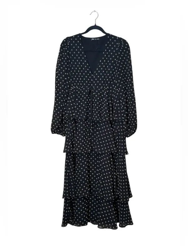 Zara Dress NWOT,Ruffled With polka dots,Size S - Image 4