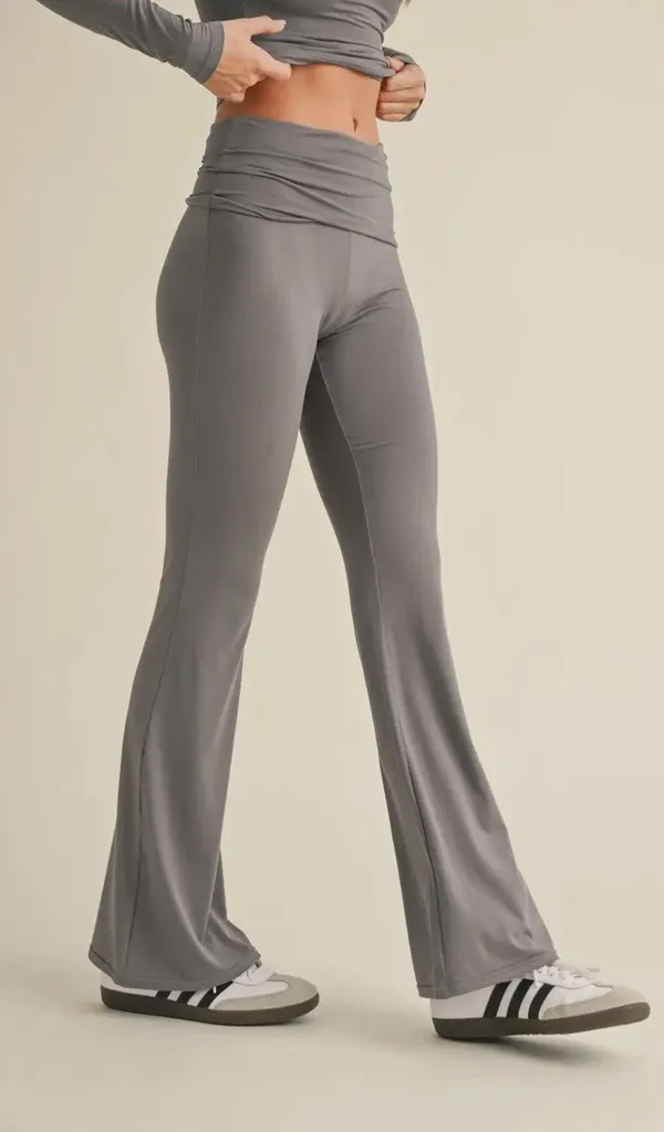 Kimberly Gray Flare Pants Butter Soft - Image 3