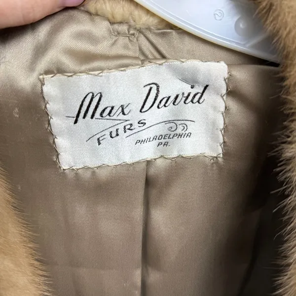 Vintage Max David Furs Genuine Mink Fur With Leather Trim Coat Women's‎ 20x34 - Image 13