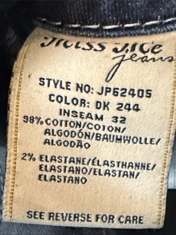 MISS ME Signature Rise 2000s Y2K Embellished Glitzy Sparkly Skinny Jeans 27 - Image 8