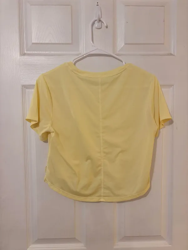 Nike Dri-Fit Cropped Yellow Tee  - Image 3
