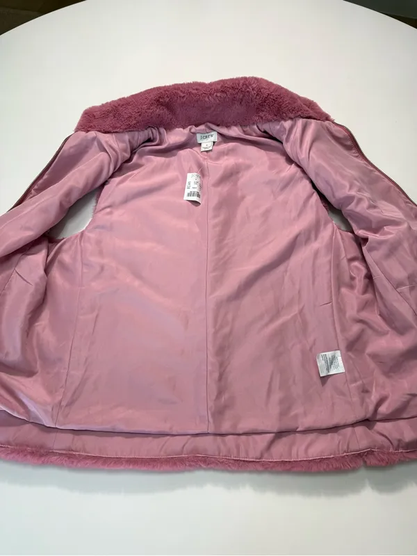 J. Crew Mauve Faux Fur Zip-Up Vest - Image 5