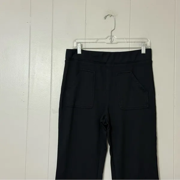Maeve Anthropologie Black Pull On Split Hem Pants Size M Stretch Office Trousers - Image 2