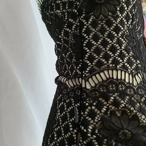 Soieblu Black Lace Whimsigoth Gothic Side Zip Y2K Coquette Grunge‎ Small - Image 5