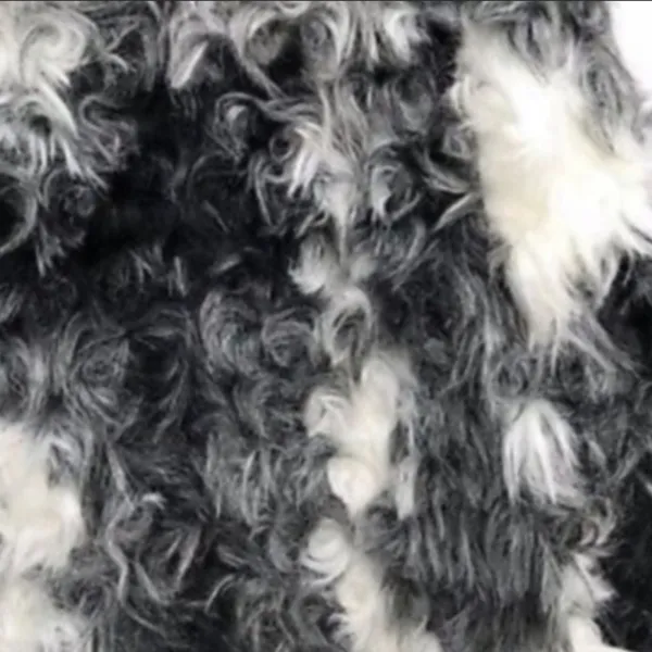 Zara tricolor‎ texturized faux fur jacket - Image 4