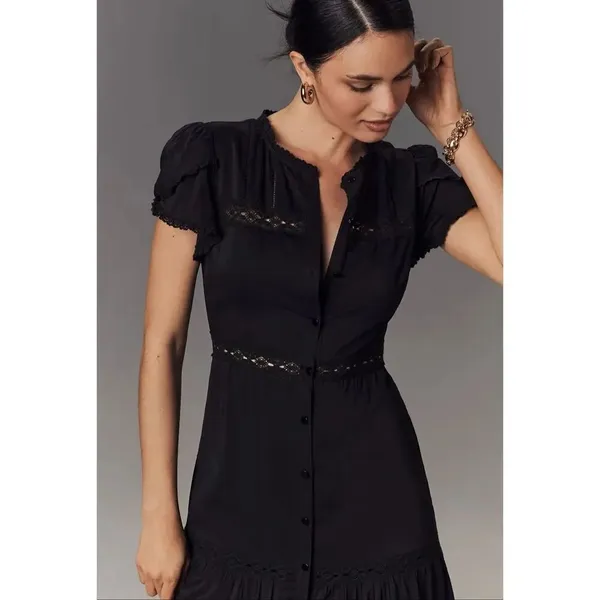 Reformation Zebrina Short- Sleeve Dress-NWT - Image 3