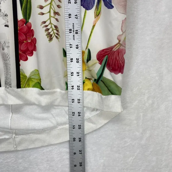 Ted Baker‎ London Blouse Womens 0 Floral Print White Multi Botanical *Flaw - Image 3