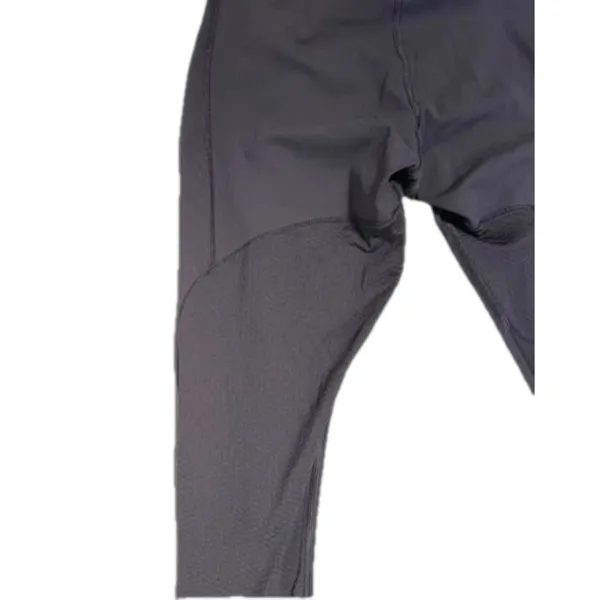 Lululemon‎ Black Cropped Leggings Size 4 Partially Mesh - Image 2
