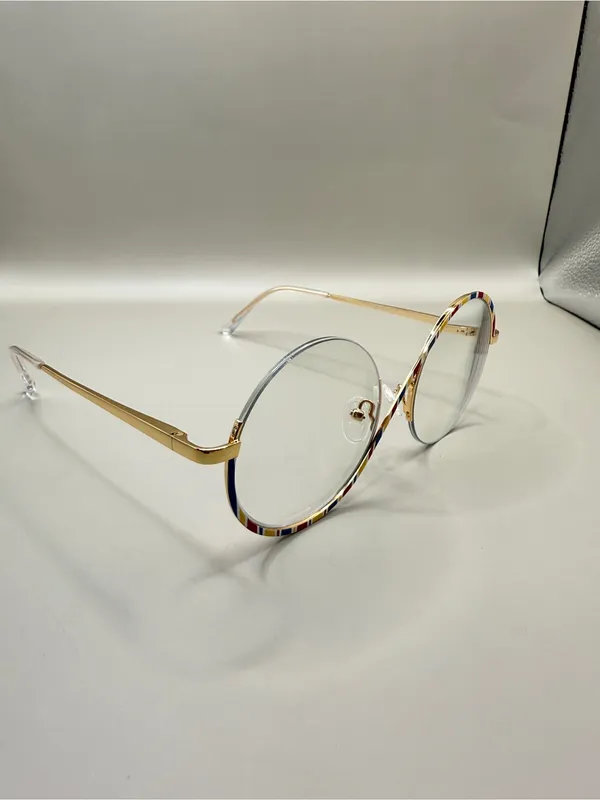 Zeelool Round Glasses with Multicolor Stripe Frame, unknown prescription - Image 3