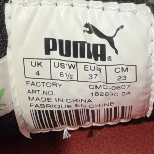 PUMA Vintage Y2K Speedcat Black Red Suede‎ Embossed Sneakers Size Women's 6.5 - Image 8